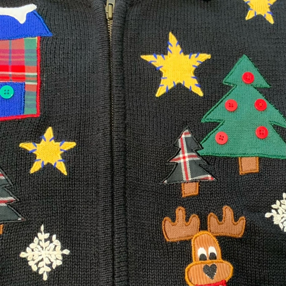 BECHAMEL Vintage Christmas Zip Vest - Picture 4 of 7
